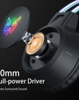 ONIKUMA RGB Gaming Headphones with HD Flexible Mic 3.5mm