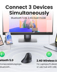Vertical Mouse Wireless Bluetooth5.0 2.4G