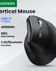 Vertical Mouse Wireless Bluetooth5.0 2.4G