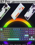 AULA F87 Pro Mechanical Keyboard 2.4g/Usb/Bluetooth