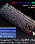 AULA F87 Pro Mechanical Keyboard 2.4g/Usb/Bluetooth