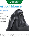 Vertical Mouse Wireless Bluetooth5.0 2.4G
