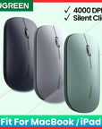 Mouse 4000 DPI Wireless Mice 40db Silent Click For MacBook